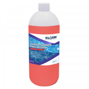 Solutie curatare electrozi titan - gata de utilizare 1L. Curatare apa piscina. Intretinere apa piscina. Electroliza apa piscina. Solutie curatare electrozi.