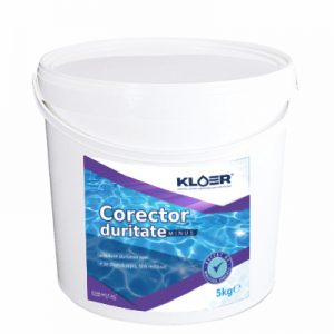 Corector duritate minus Kloer 5 kg, scade duritatea apei din piscină când aceasta este crescută (peste 450 ppm), pentru a preveni apariția depunerilor de calcar. Limpezire apa piscina. Solutie pentru limpezire apa.