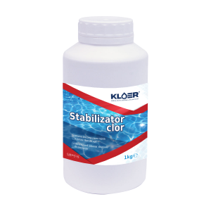 Stabilizator de Clor Kloer 1 kg previne descompunerea rapida a clorului liber din apa piscinei; reduce consumul de clor! Trateaza apa din piscina!